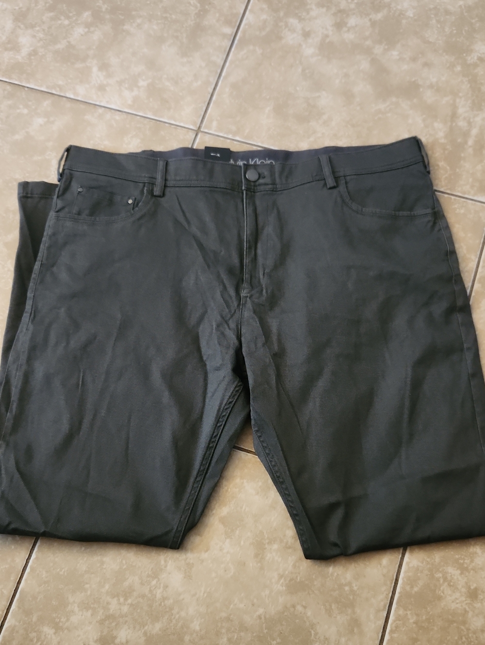 Calvin Klein Black Stretch Pants With Flexible Waistband